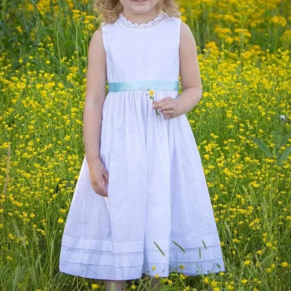 Strasburg girls white flower girl/ communion dress 4